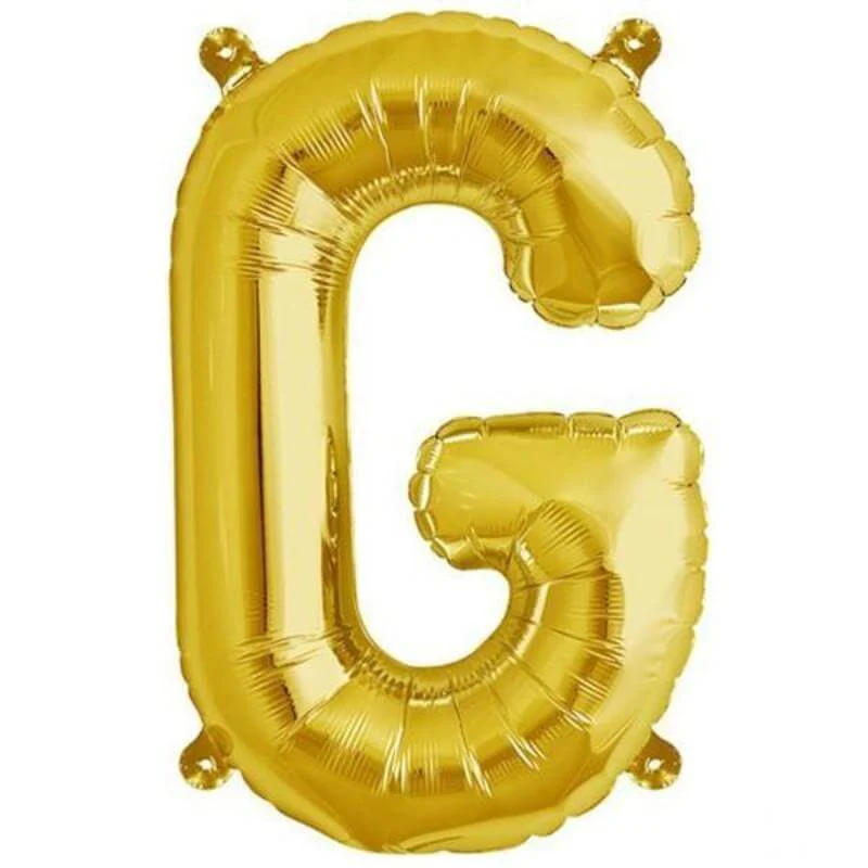 13" Matte Gold Letter and Number Balloons, Mylar Foil Balloons - Image 15