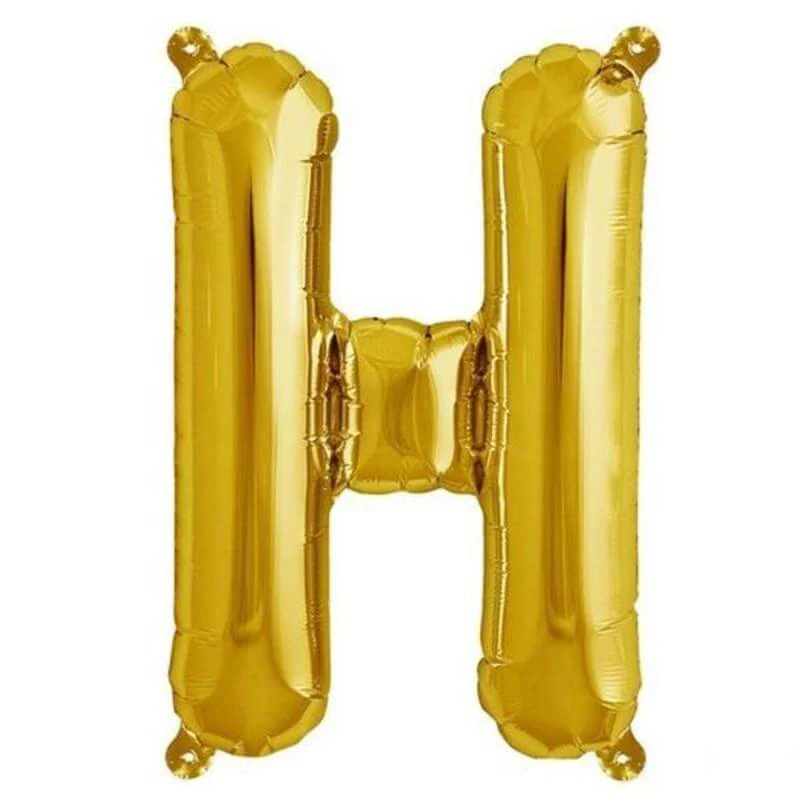 13" Matte Gold Letter and Number Balloons, Mylar Foil Balloons - Image 16