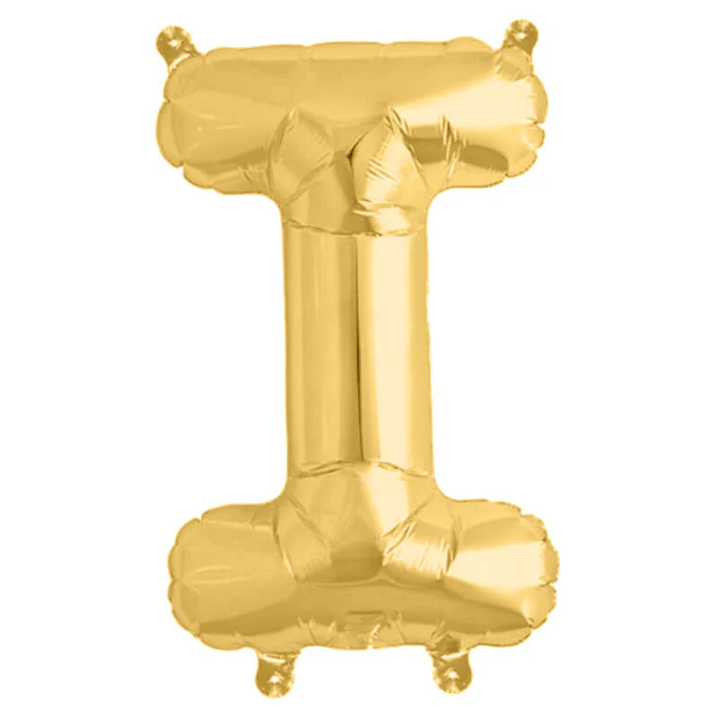 13" Matte Gold Letter and Number Balloons, Mylar Foil Balloons - Image 17