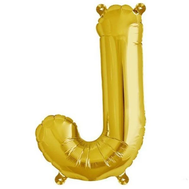 13" Matte Gold Letter and Number Balloons, Mylar Foil Balloons - Image 18