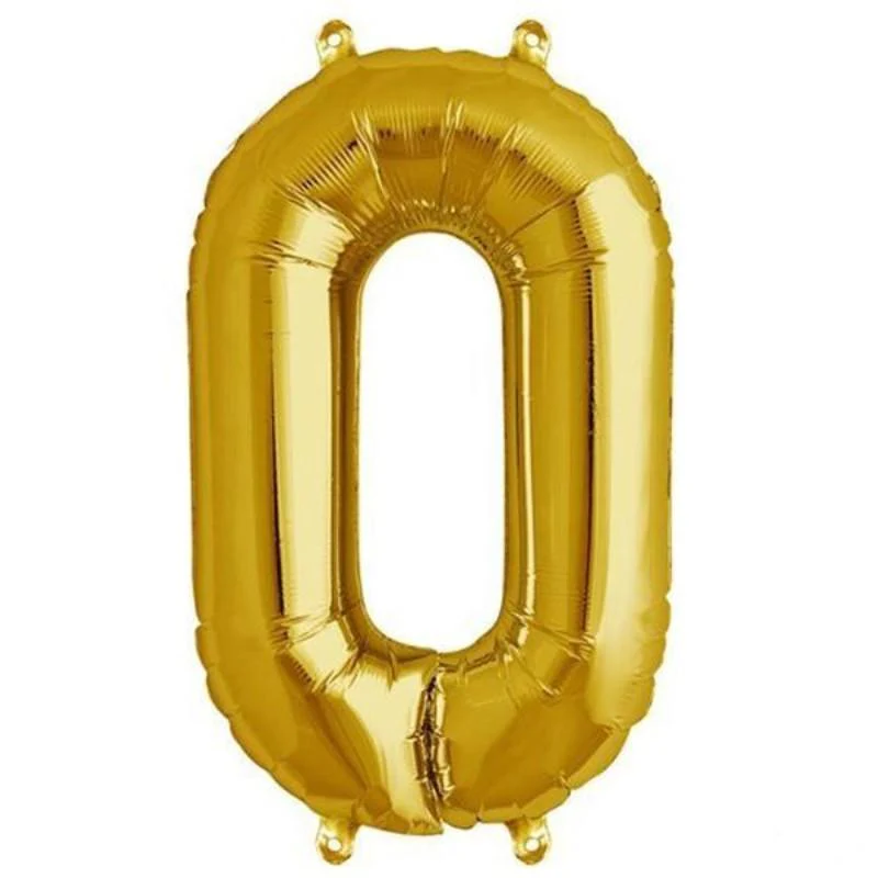 13" Matte Gold Letter and Number Balloons, Mylar Foil Balloons - Image 23