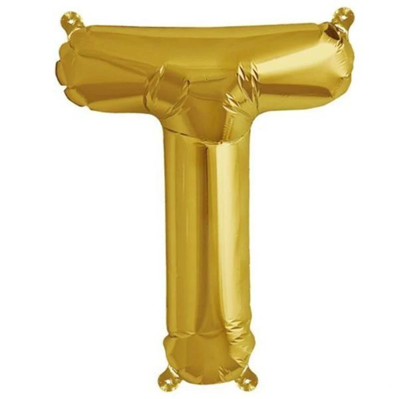 13" Matte Gold Letter and Number Balloons, Mylar Foil Balloons - Image 28