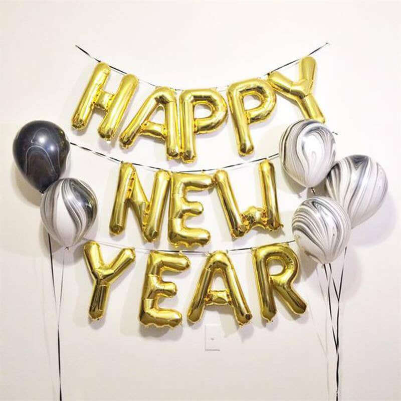 13" Matte Gold Letter and Number Balloons, Mylar Foil Balloons - Image 8