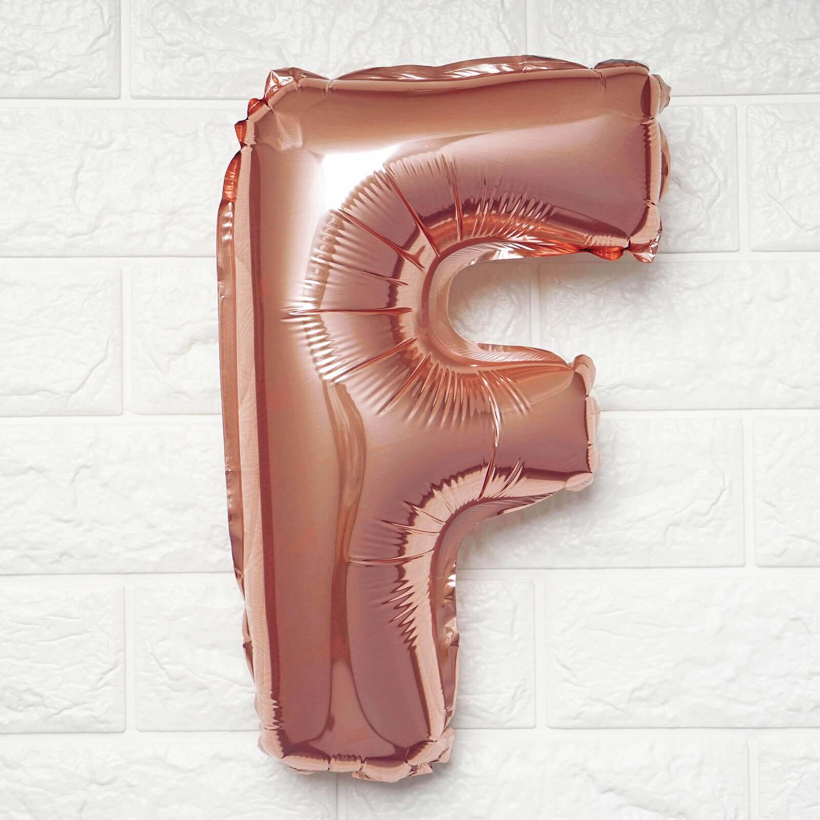 13" Rose Gold Letter Balloons, Metallic Mylar Foil Alphabet Balloons - Image 10
