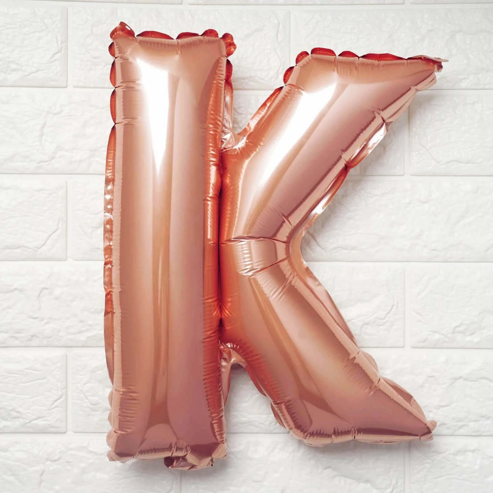 13" Rose Gold Letter Balloons, Metallic Mylar Foil Alphabet Balloons - Image 16