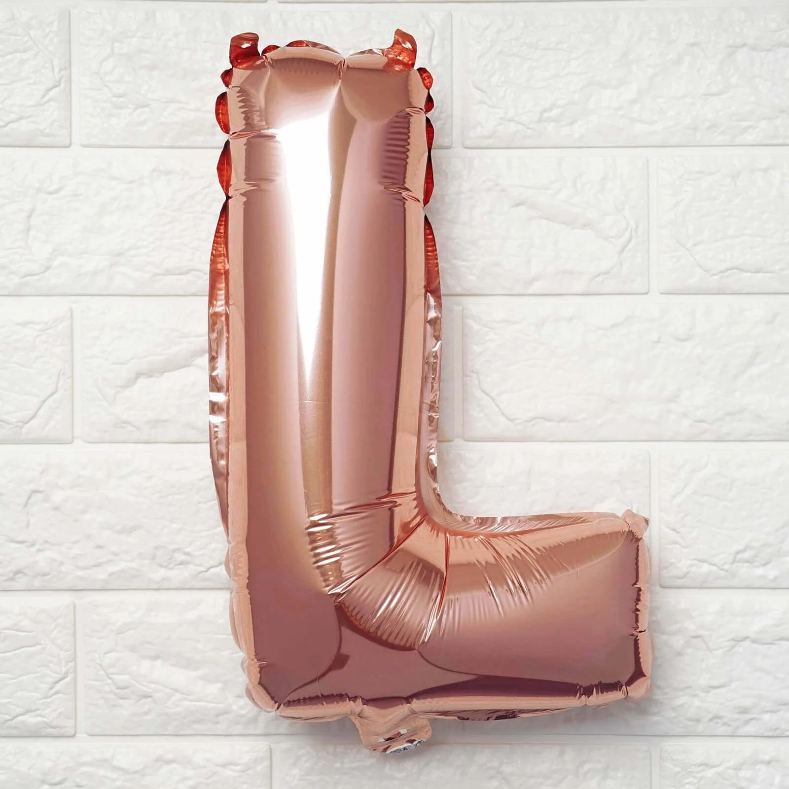 13" Rose Gold Letter Balloons, Metallic Mylar Foil Alphabet Balloons - Image 17