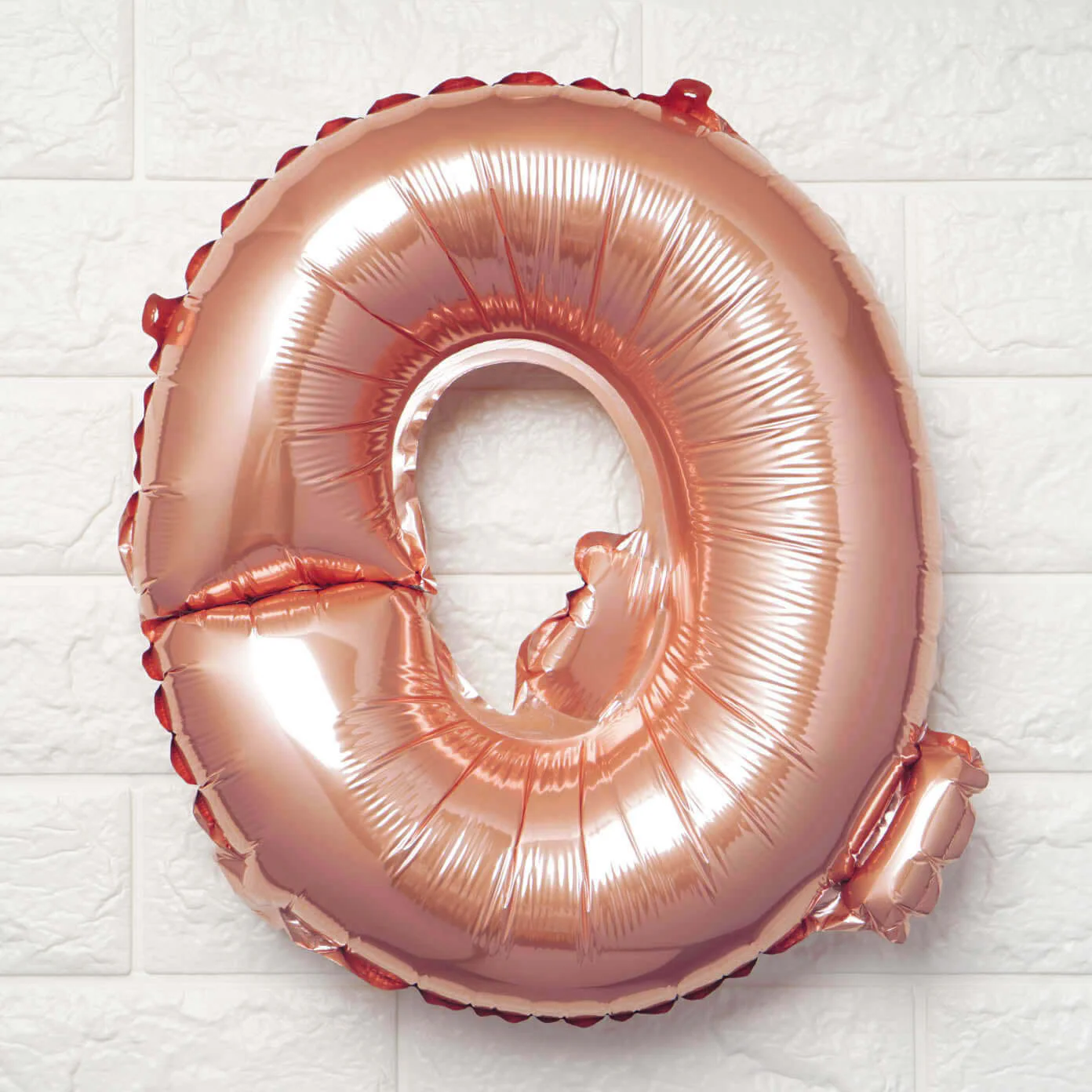 13" Rose Gold Letter Balloons, Metallic Mylar Foil Alphabet Balloons - Image 22