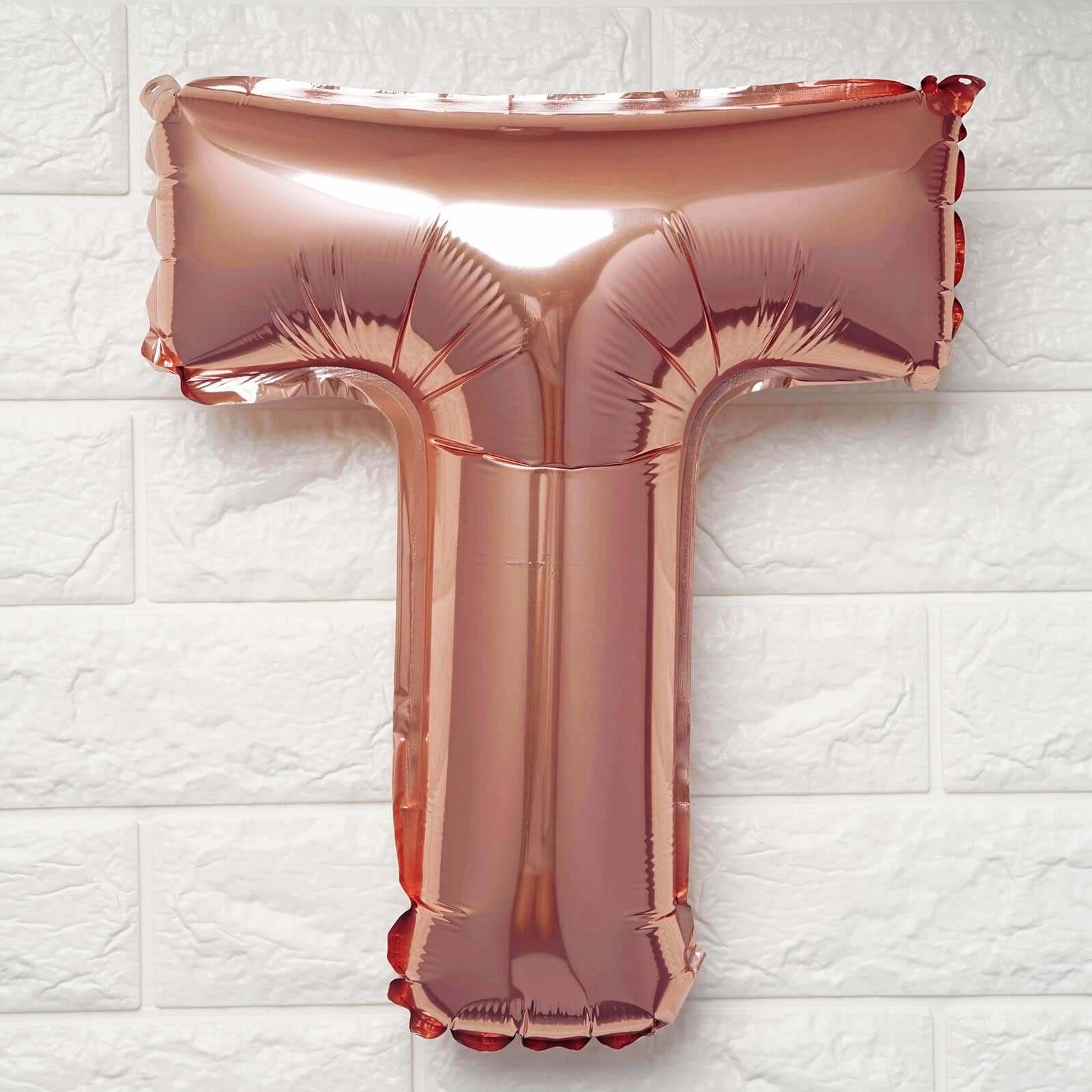 13" Rose Gold Letter Balloons, Metallic Mylar Foil Alphabet Balloons - Image 25