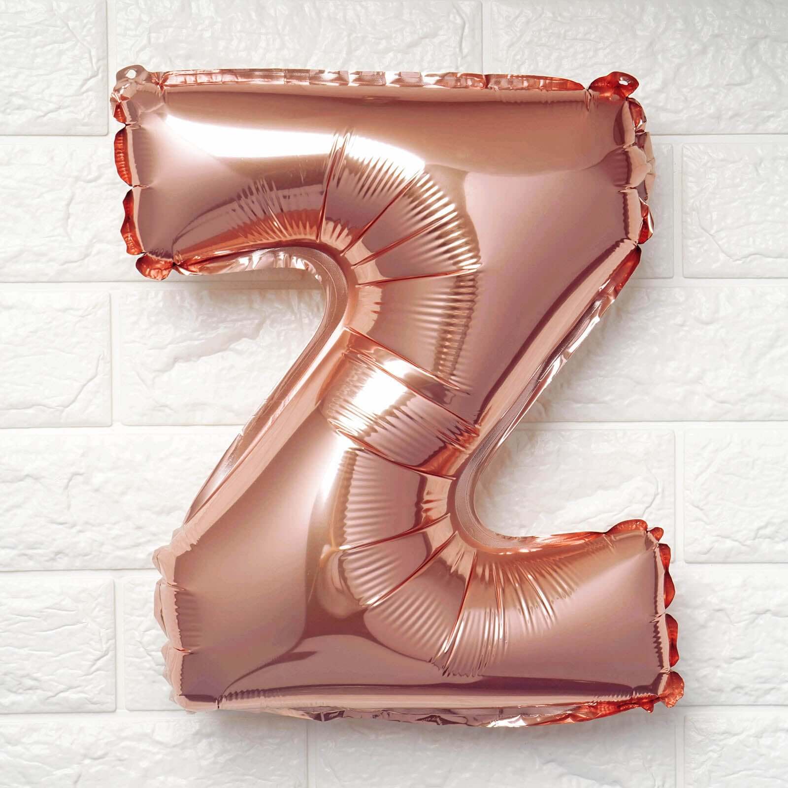 13" Rose Gold Letter Balloons, Metallic Mylar Foil Alphabet Balloons - Image 31