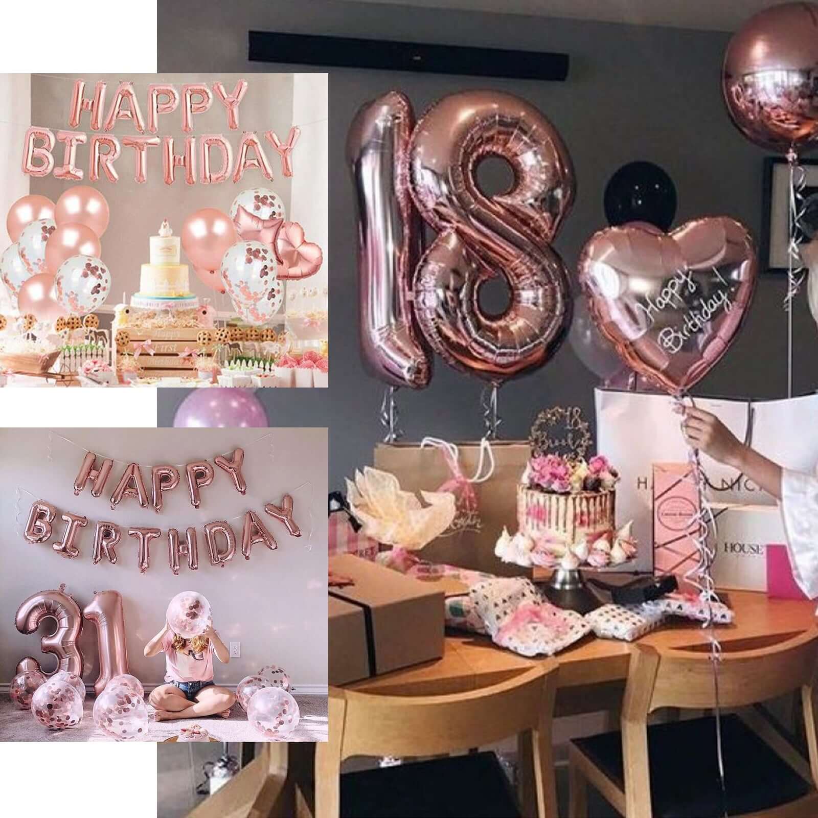 13" Rose Gold Letter Balloons, Metallic Mylar Foil Alphabet Balloons - Image 4