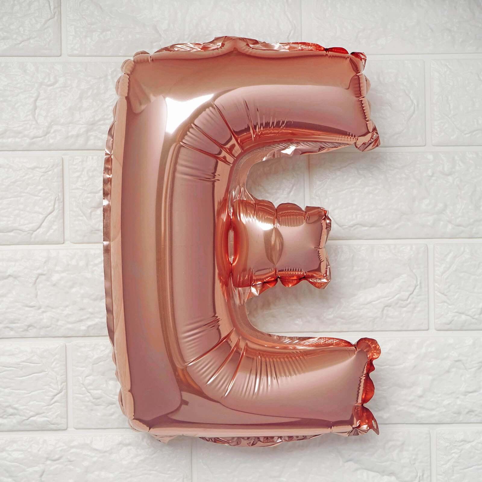 13" Rose Gold Letter Balloons, Metallic Mylar Foil Alphabet Balloons - Image 9