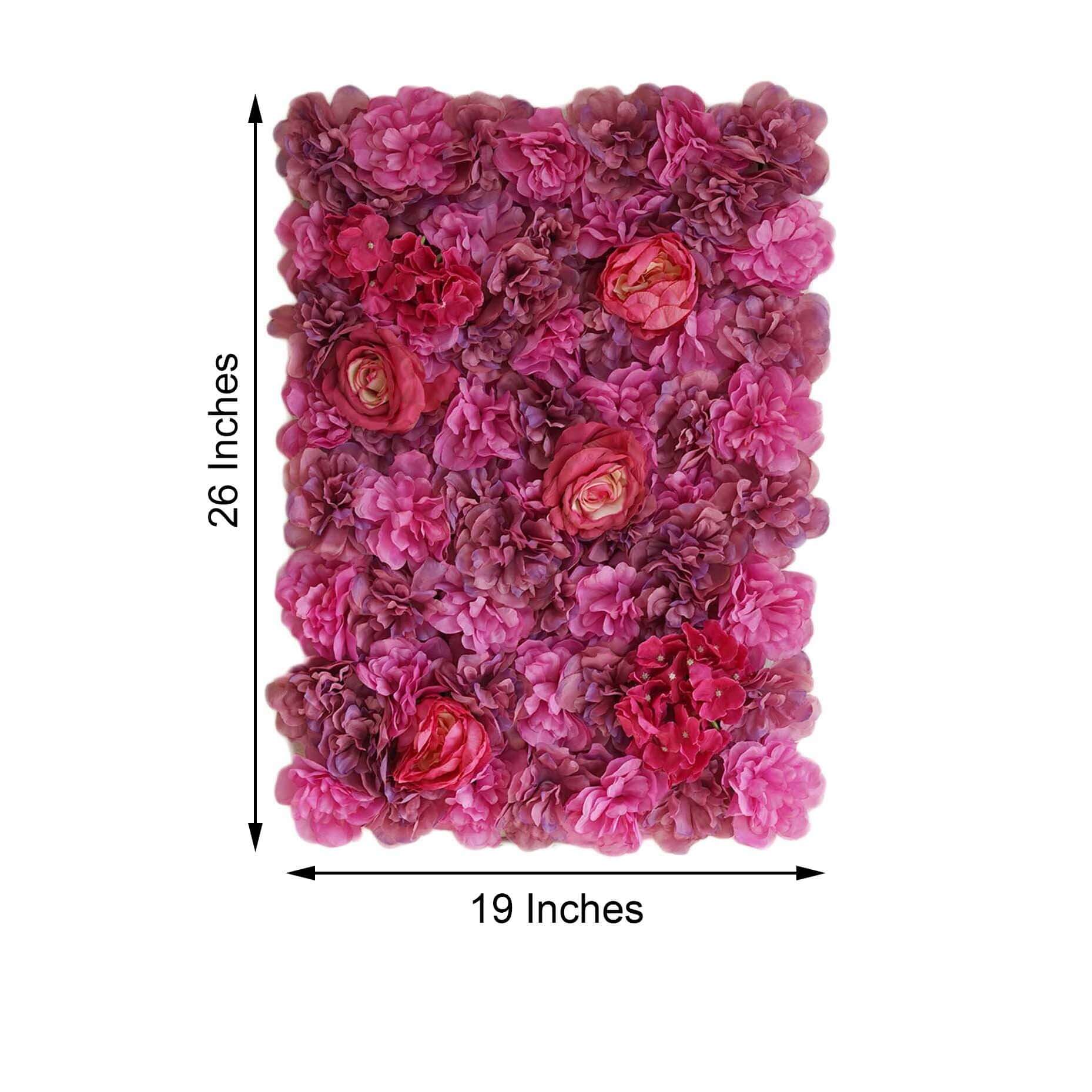 Violet/Purple UV Protected Assorted Flower Wall Mat Backdrop 4 Artificial Panels 13 Sq ft. - Image 3