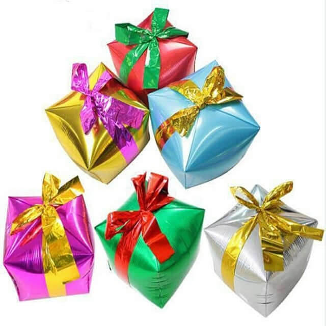 Gold Cube Mylar Balloons, 4D Square Foil Balloons 14" - Image 11