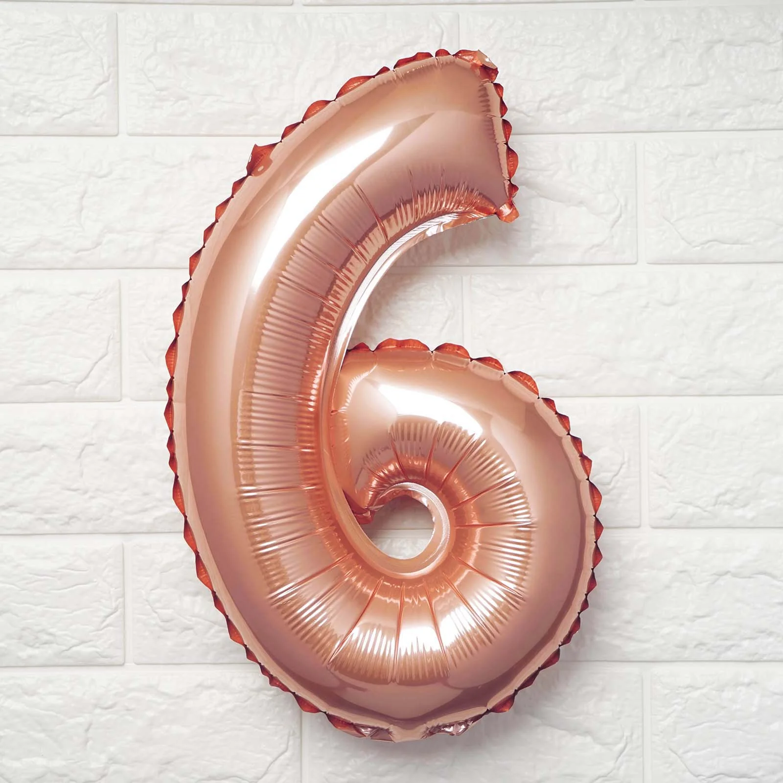 Metallic Rose Gold Mylar Foil 0-9 Number Balloons 13" - Image 10