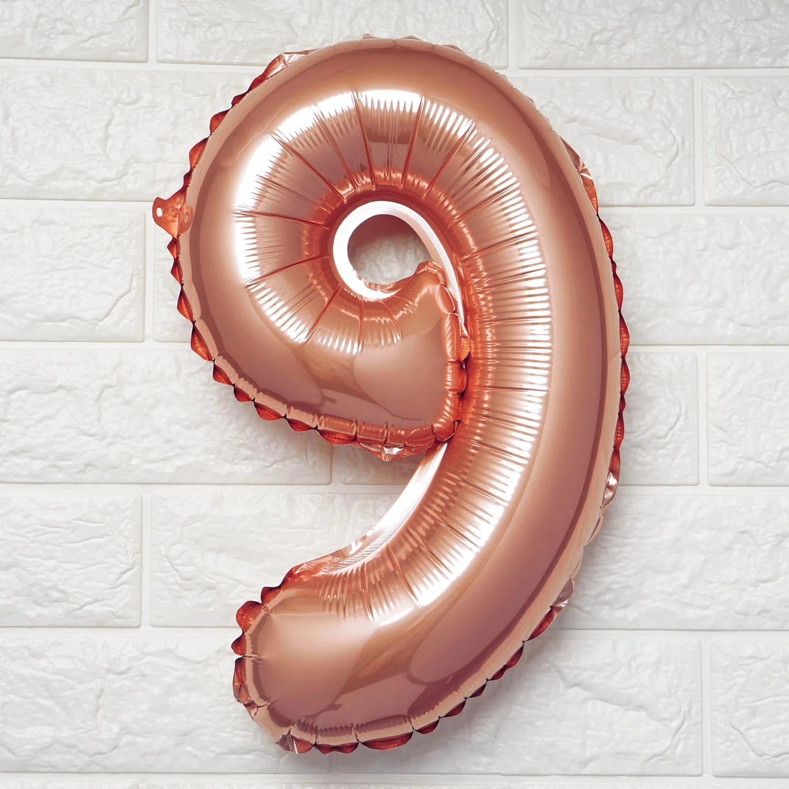 Metallic Rose Gold Mylar Foil 0-9 Number Balloons 13" - Image 13