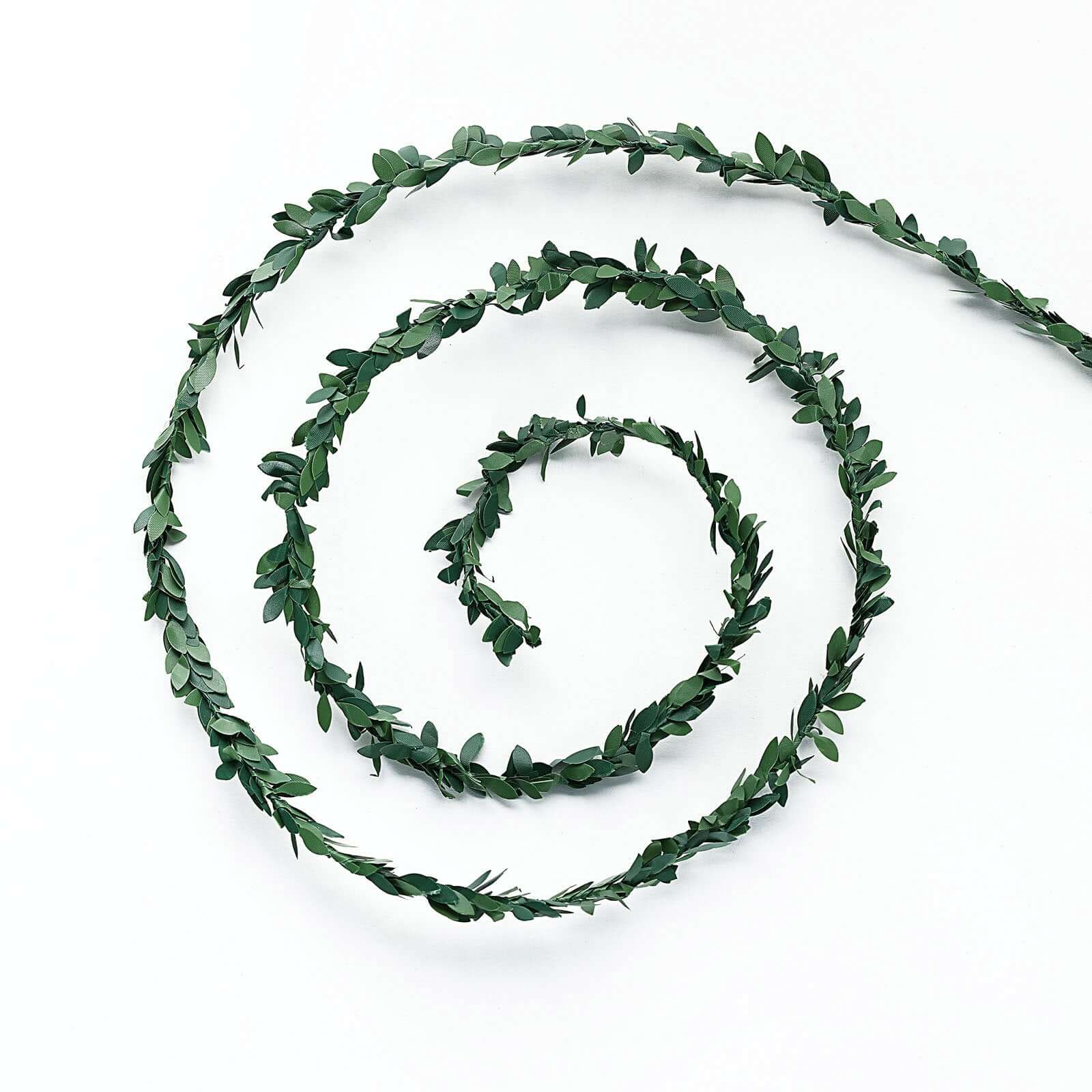 Mini Green Artificial Leaf Garland, Greenery With Flexible Vine 18ft - Image 8