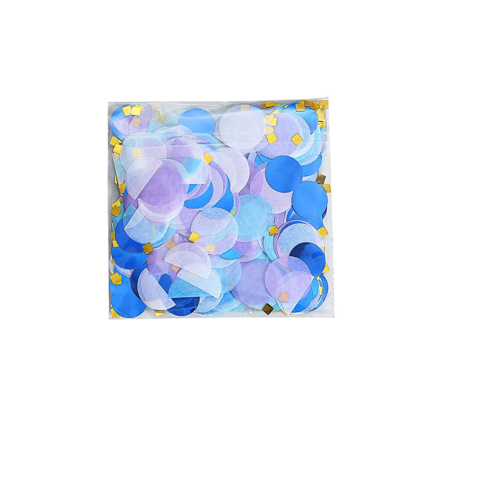 18G Bag Purple Theme Tissue Paper and Foil Table Confetti Mix, Blue, Gold, Purple, Royal Blue, and White Balloon Confetti Decor - Festive Design - Image 7