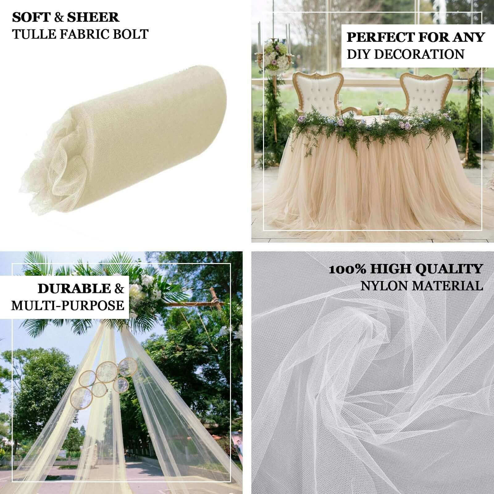 Violet Amethyst Tulle Fabric Bolt, Sheer Fabric Spool Roll For Crafts 18"x100 Yards - Image 3