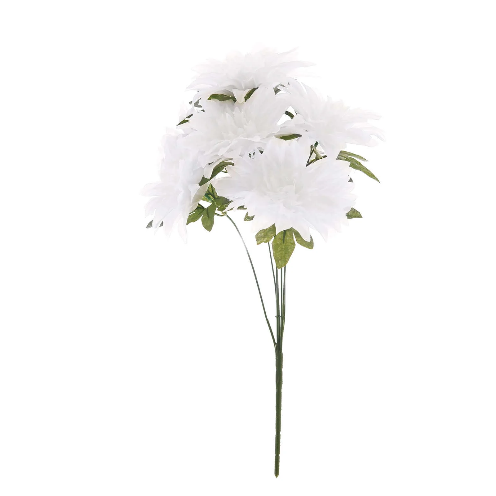 2 Bouquets White Artificial Silk Dahlia Flower Spray Bushes 20" - Image 7