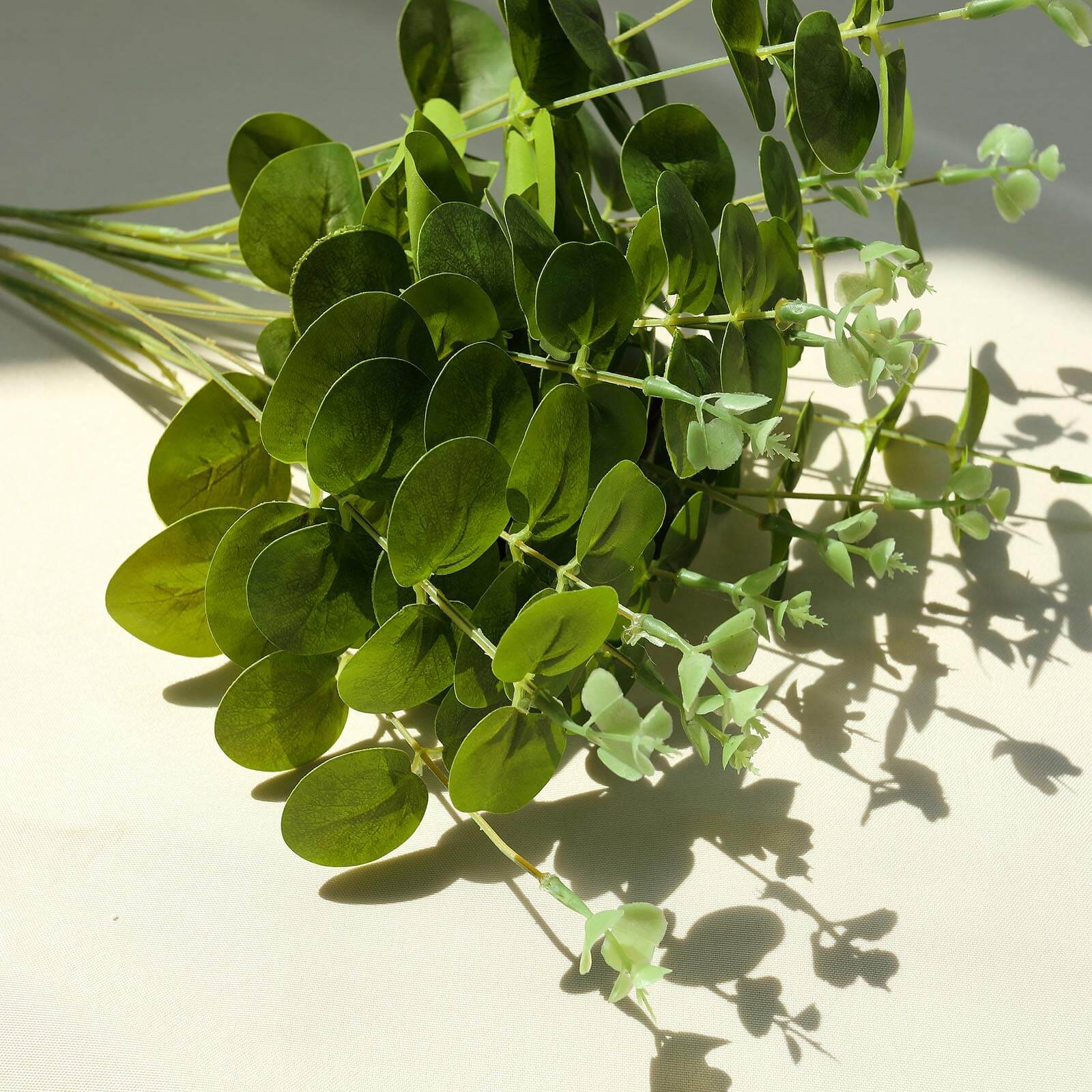 2 Bushes Light Green Artificial Eucalyptus Branch Bouquet Plants 19" - Image 7
