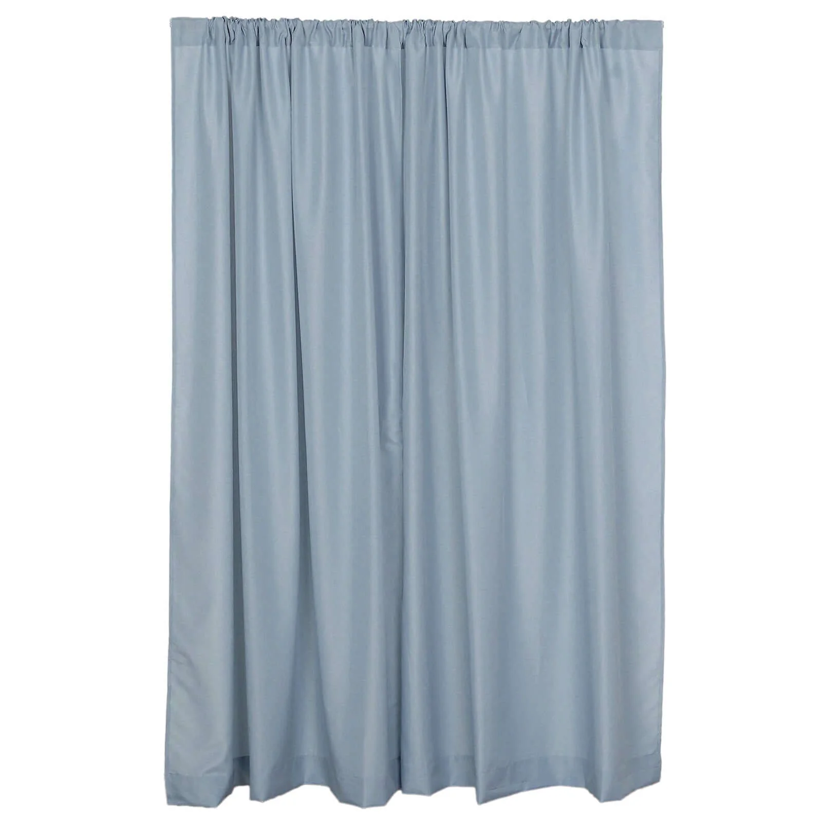 2 Pack 5ftx8ft Dusty Blue Polyester Backdrop Drape Curtains With Rod Pockets, Event Divider Panels 130GSM - Image 6