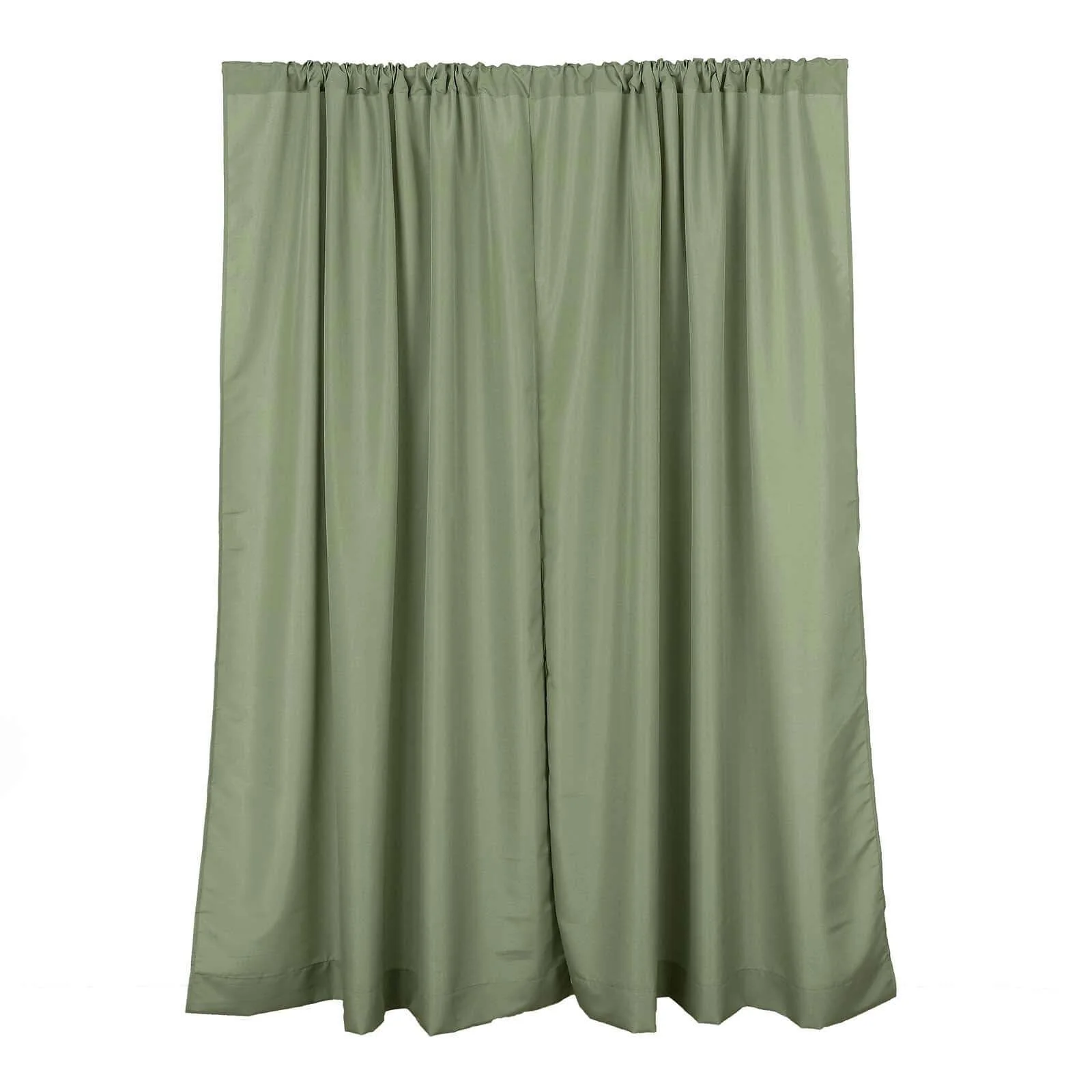 2 Pack 5ftx8ft Dusty Sage Green Polyester Backdrop Drape Curtains With Rod Pockets, Event Divider Panels 130GSM - Image 6