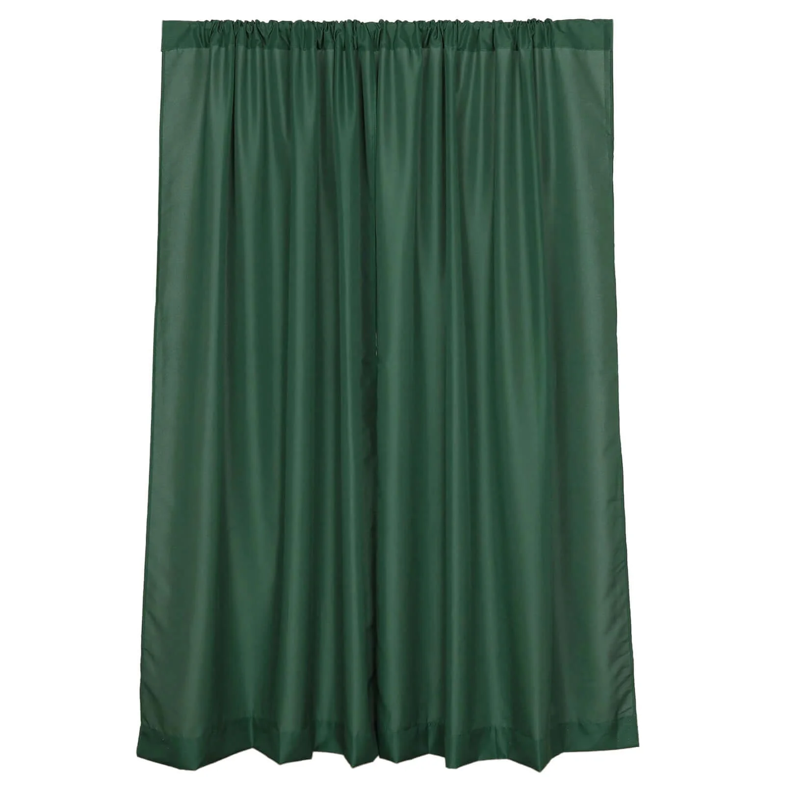 2 Pack 5ftx8ft Hunter Emerald Green Polyester Backdrop Drape Curtains With Rod Pockets, Event Divider Panels 130GSM - Image 5