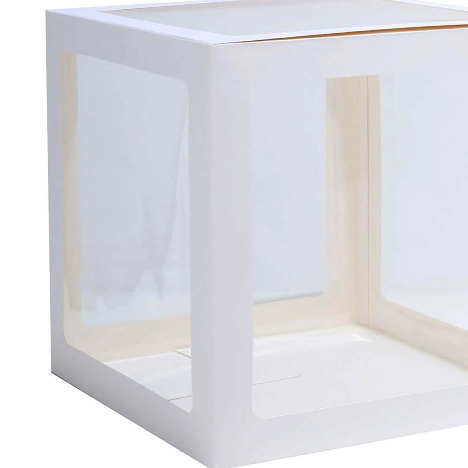 2 Pack White Transparent DIY Balloon Boxes, Baby Shower Party Decoration Boxes 12" - Image 8