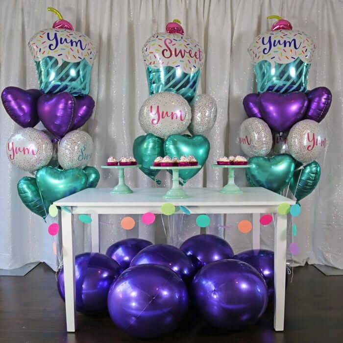 2 Pack Metallic Blue Sphere Mylar Foil Helium or Air Balloons 18" 4D - Image 18
