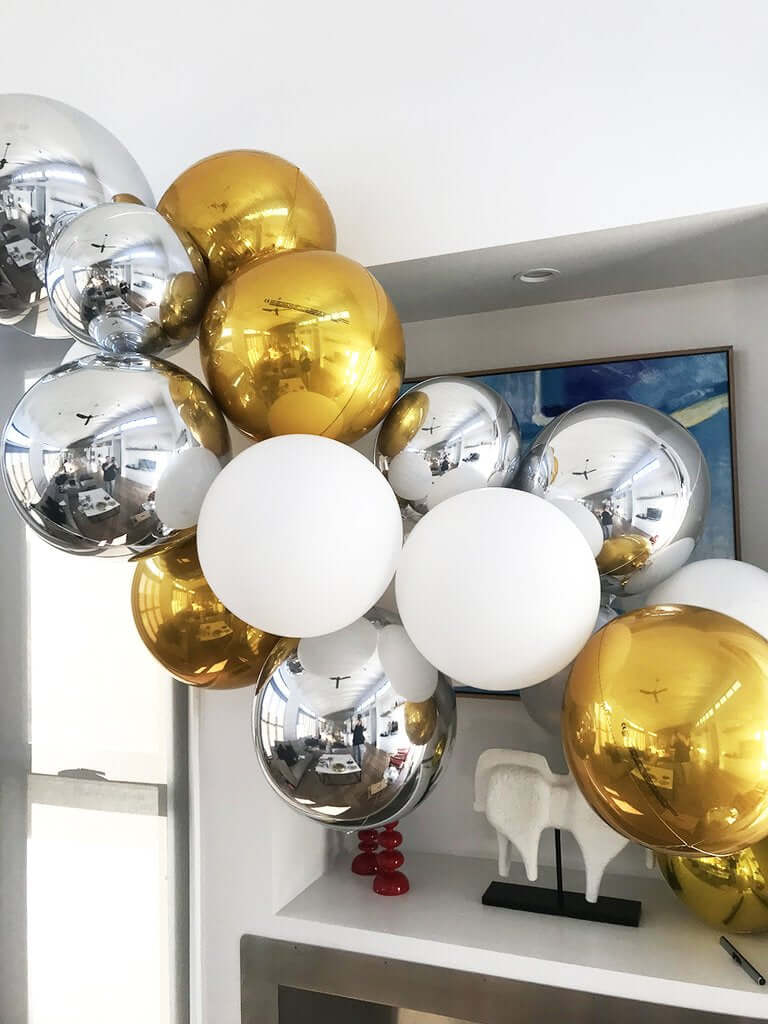 2 Pack Royal Blue Sphere Mylar Foil Helium or Air Balloons 18" 4D - Image 11