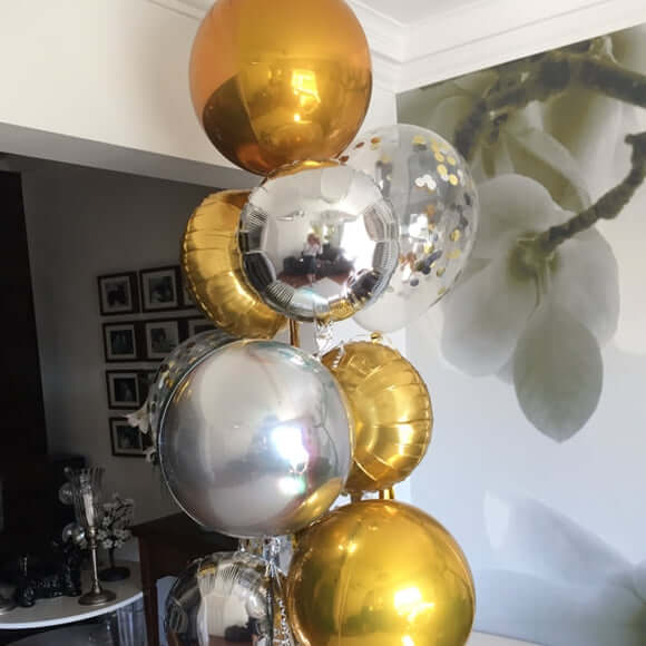 2 Pack Royal Blue Sphere Mylar Foil Helium or Air Balloons 18" 4D - Image 12
