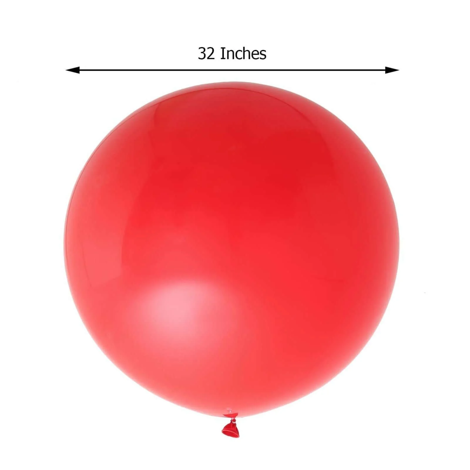 2 Pack Large Matte Red Helium or Air Premium Latex Balloons 32" - Image 3
