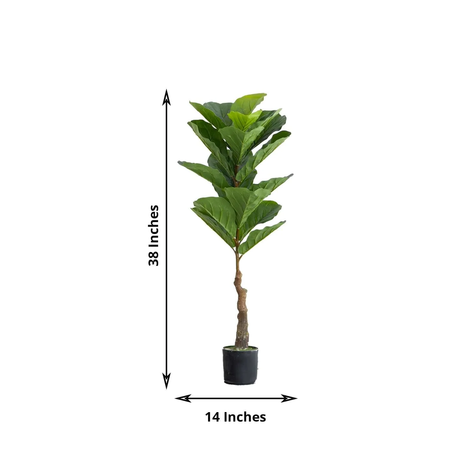 2 Pack Artificial Fiddle Leaf Fig Tree Potted Indoor Planter 3ft - Image 3