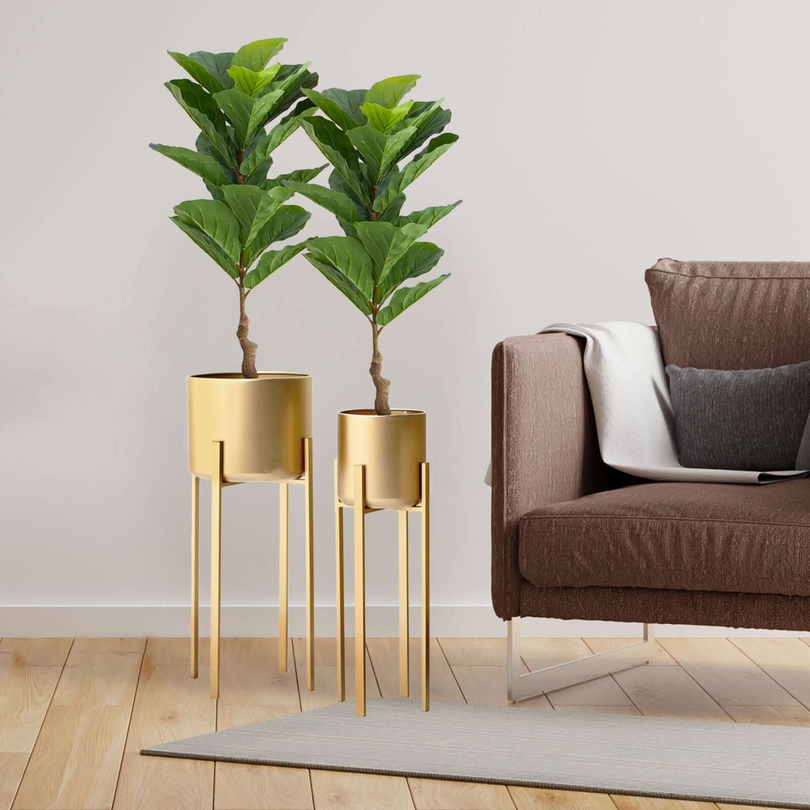 2 Pack Artificial Fiddle Leaf Fig Tree Potted Indoor Planter 3ft - Image 6