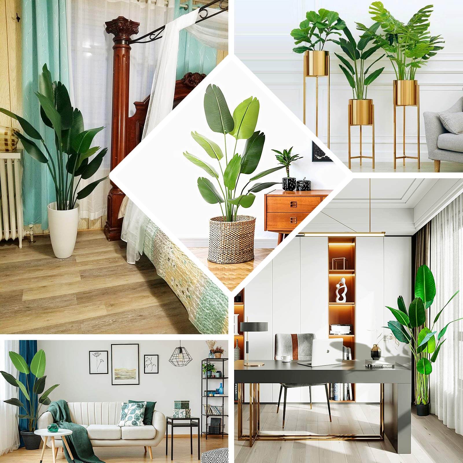 2 Pack Faux Potted Bird of Paradise Plant 3ft - Image 5