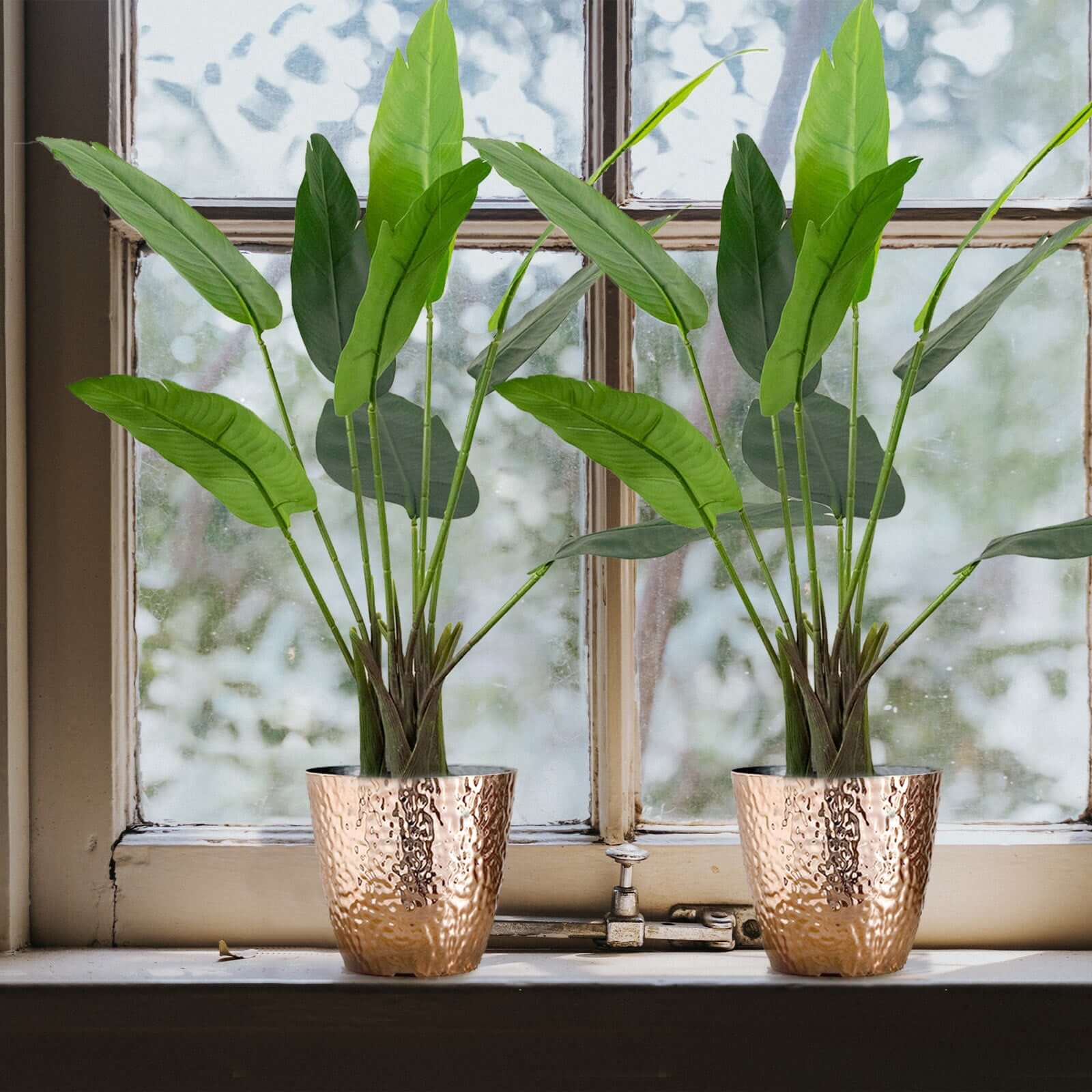 2 Pack Faux Potted Bird of Paradise Plant 3ft - Image 9