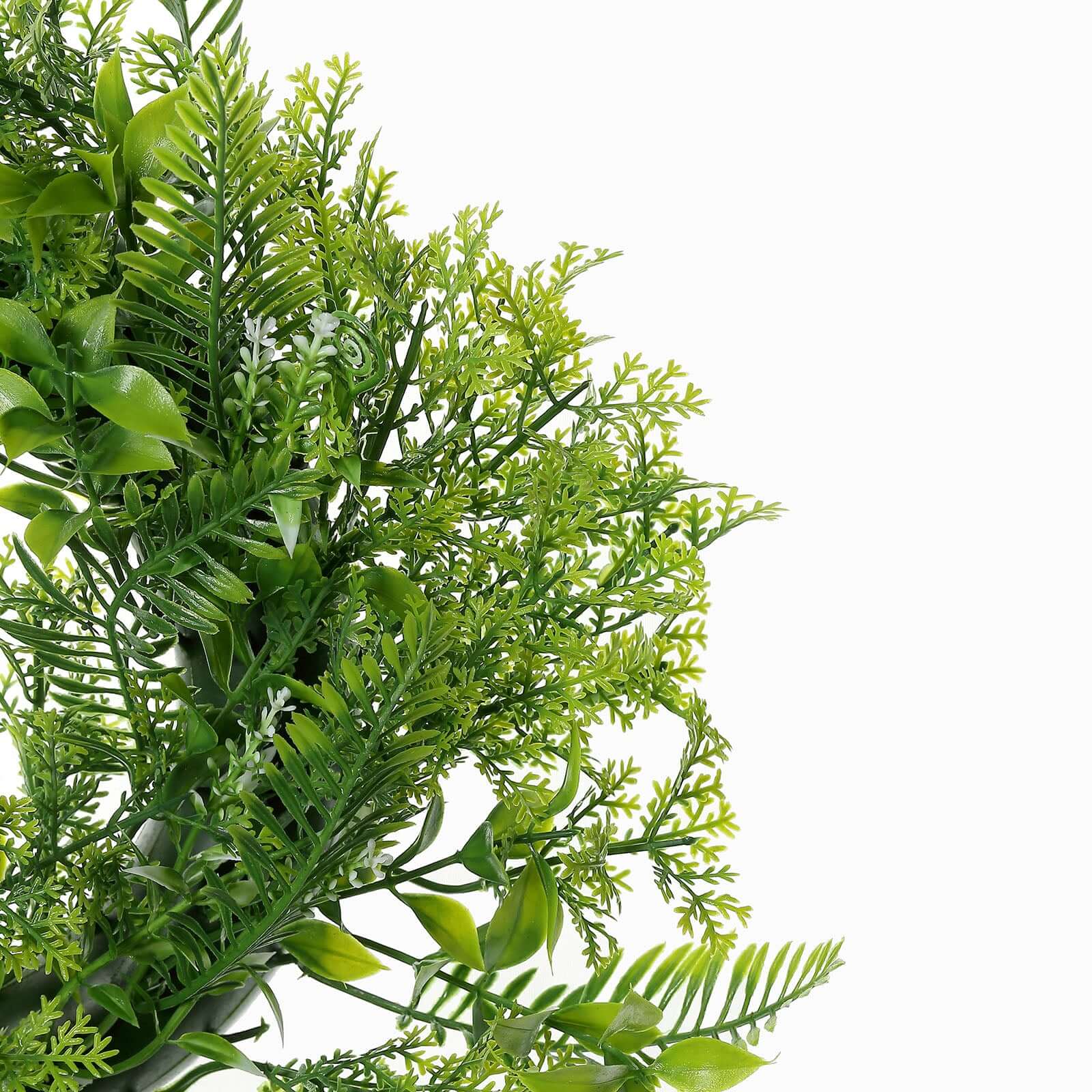 2 Pack Green Artificial Fern Leaf Mix Pillar Candle Ring Wreaths 4" - Image 8