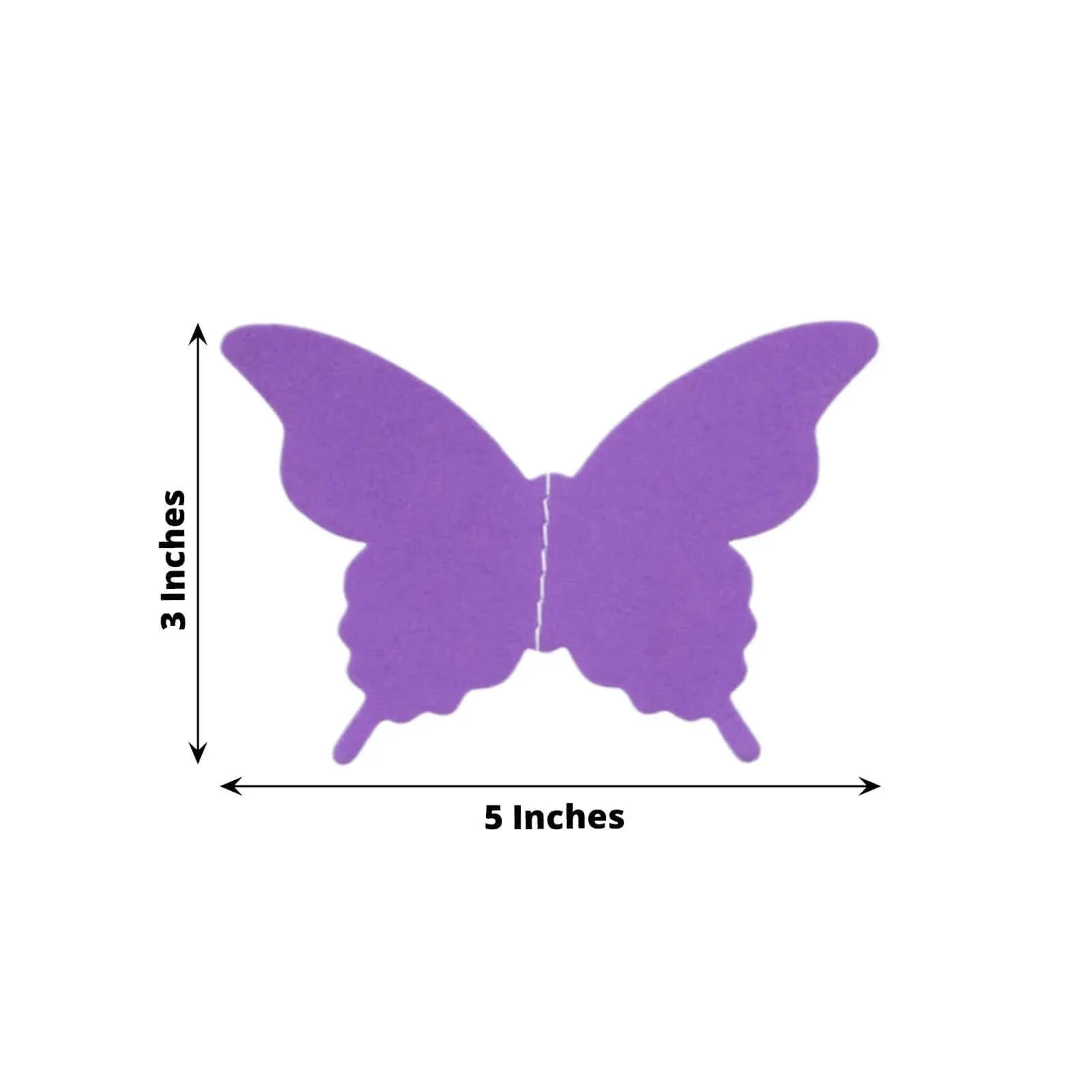 2 Pack Purple 3D Paper Butterfly String Banners, Hanging Garland Party Streamers 9ft - Image 3