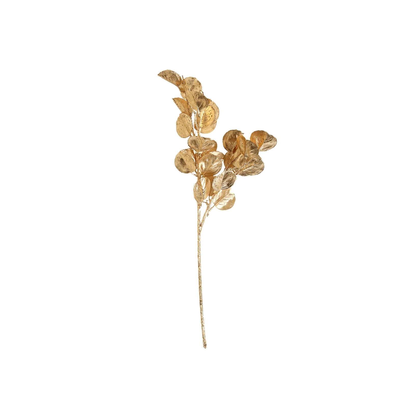 2-Pack Artificial Round Eucalyptus Leaf Branches 27" Metallic Gold - Lustrous Faux Decorative Bouquets for Event Styling & Table Arrangements - Image 7