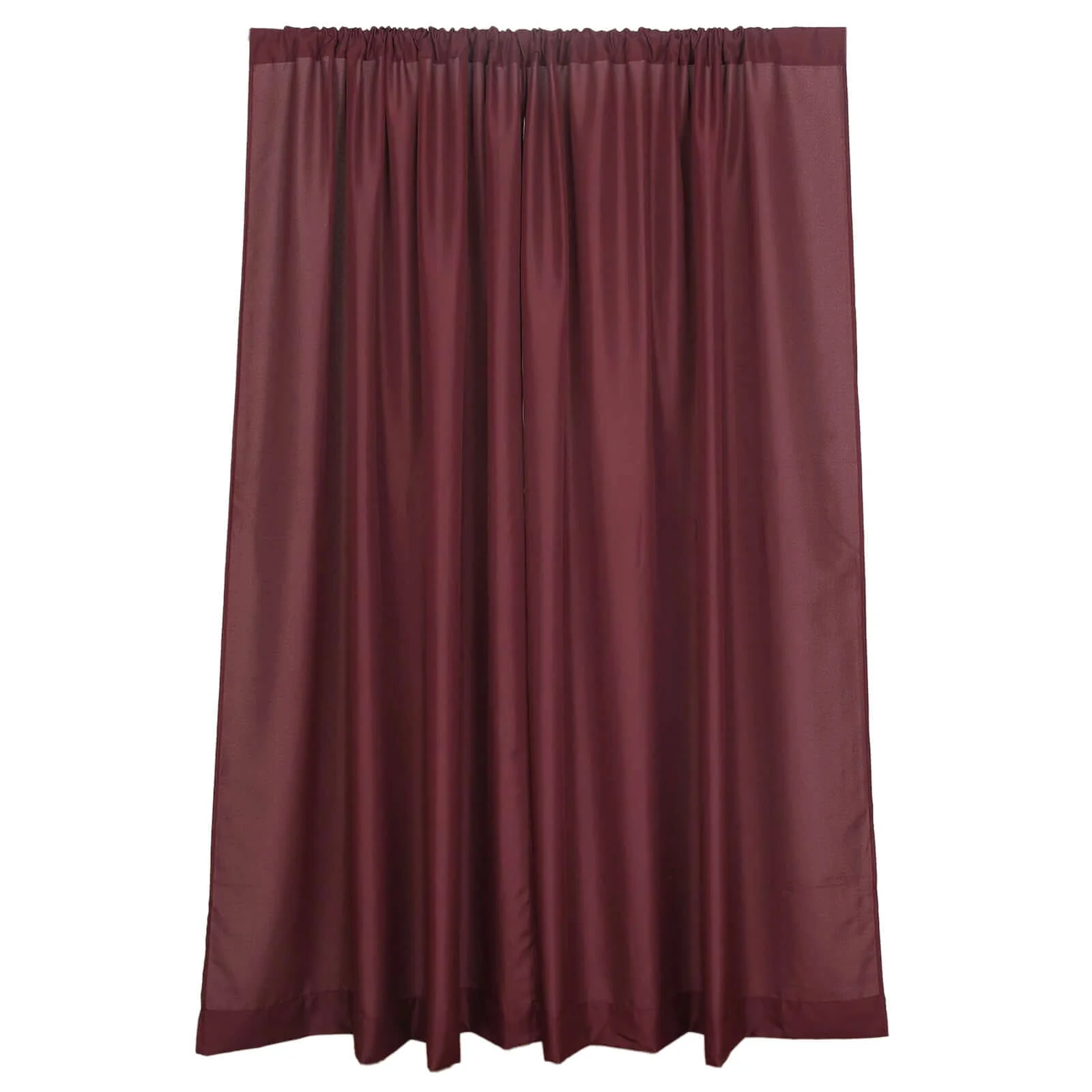 2 Pack 5ftx8ft Burgundy Polyester Backdrop Drape Curtains With Rod Pockets, Event Divider Panels 130GSM - Image 6