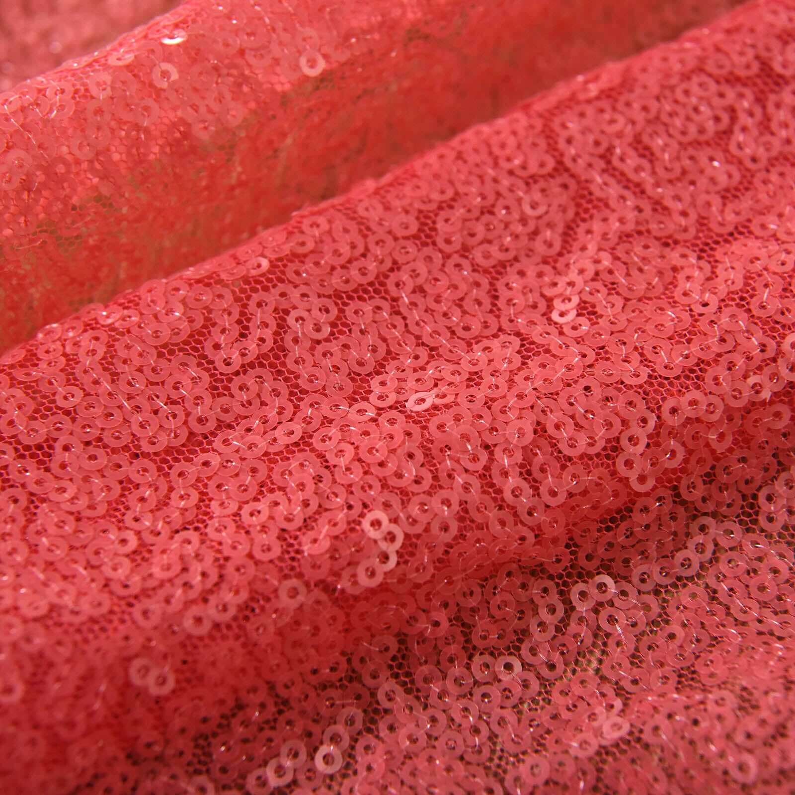 2 Pack Coral Sequin Curtains With Rod Pocket Window Treatment Panels 52"x84" - Image 6