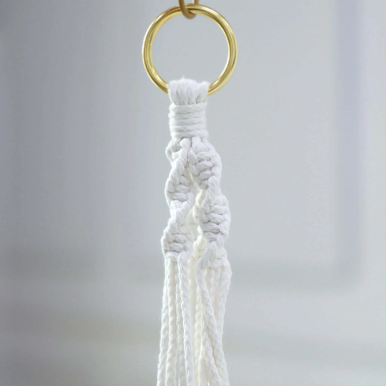 2-Pack Cotton Rope Hanging Planter Baskets Ivory with Tassels - Indoor Decorative Boho Flower Pot Holders - Image 2