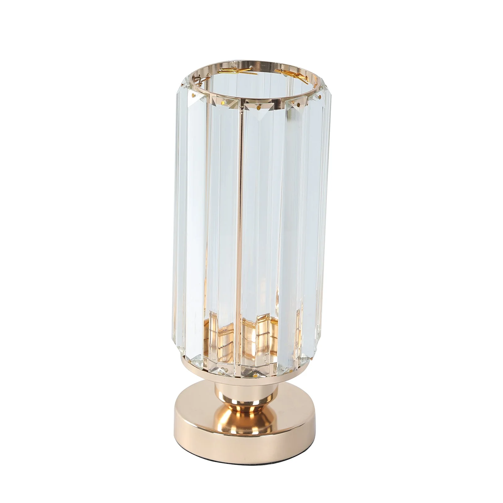 2 Pack Crystal Pendant Hurricane Candle Holders in Gold - Image 6