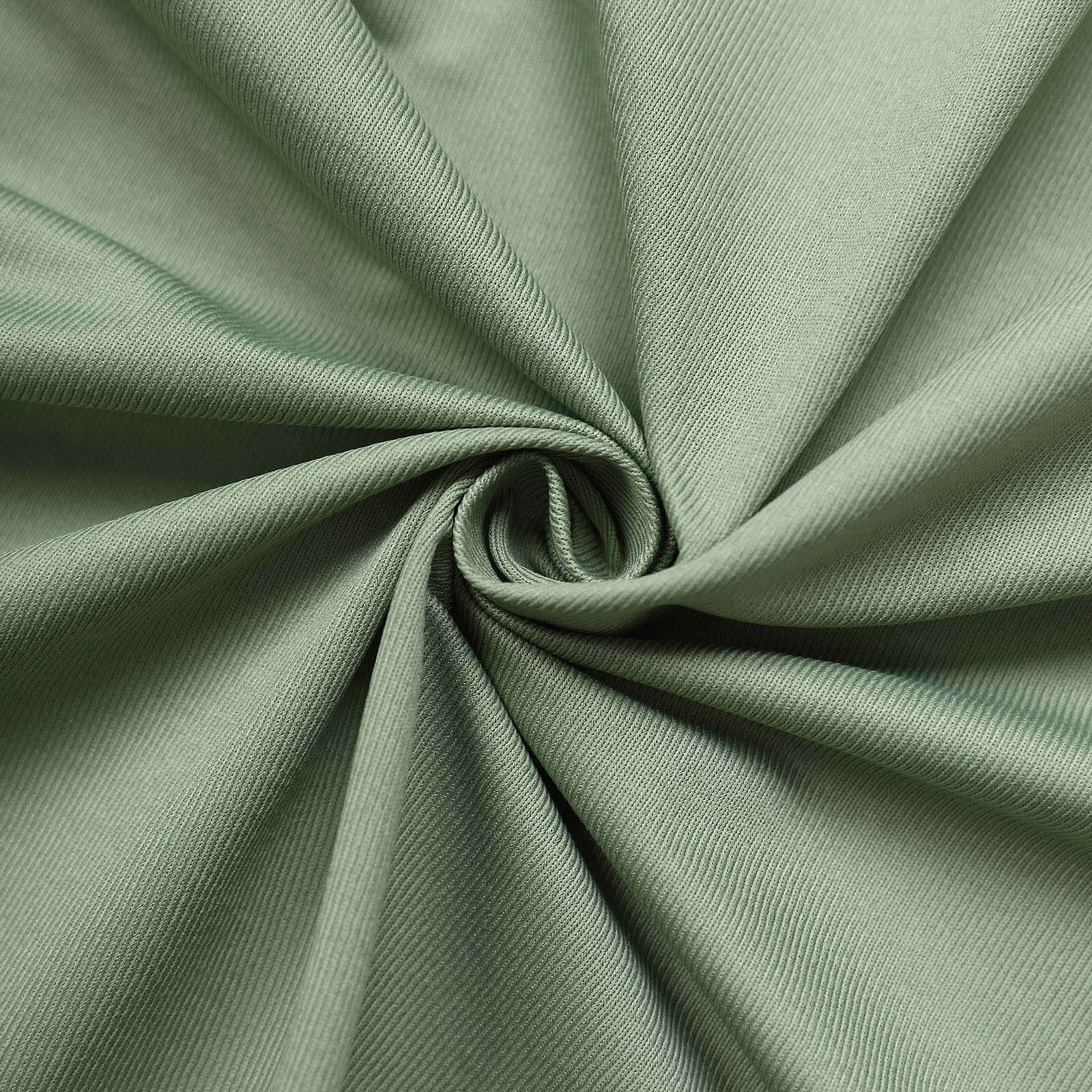 2 Pack 5ftx10ft Dusty Sage Green Scuba Polyester Backdrop Drape Curtains, Durable Flame Resistant Event Divider Panels Wrinkle Free With Rod Pockets - Image 9
