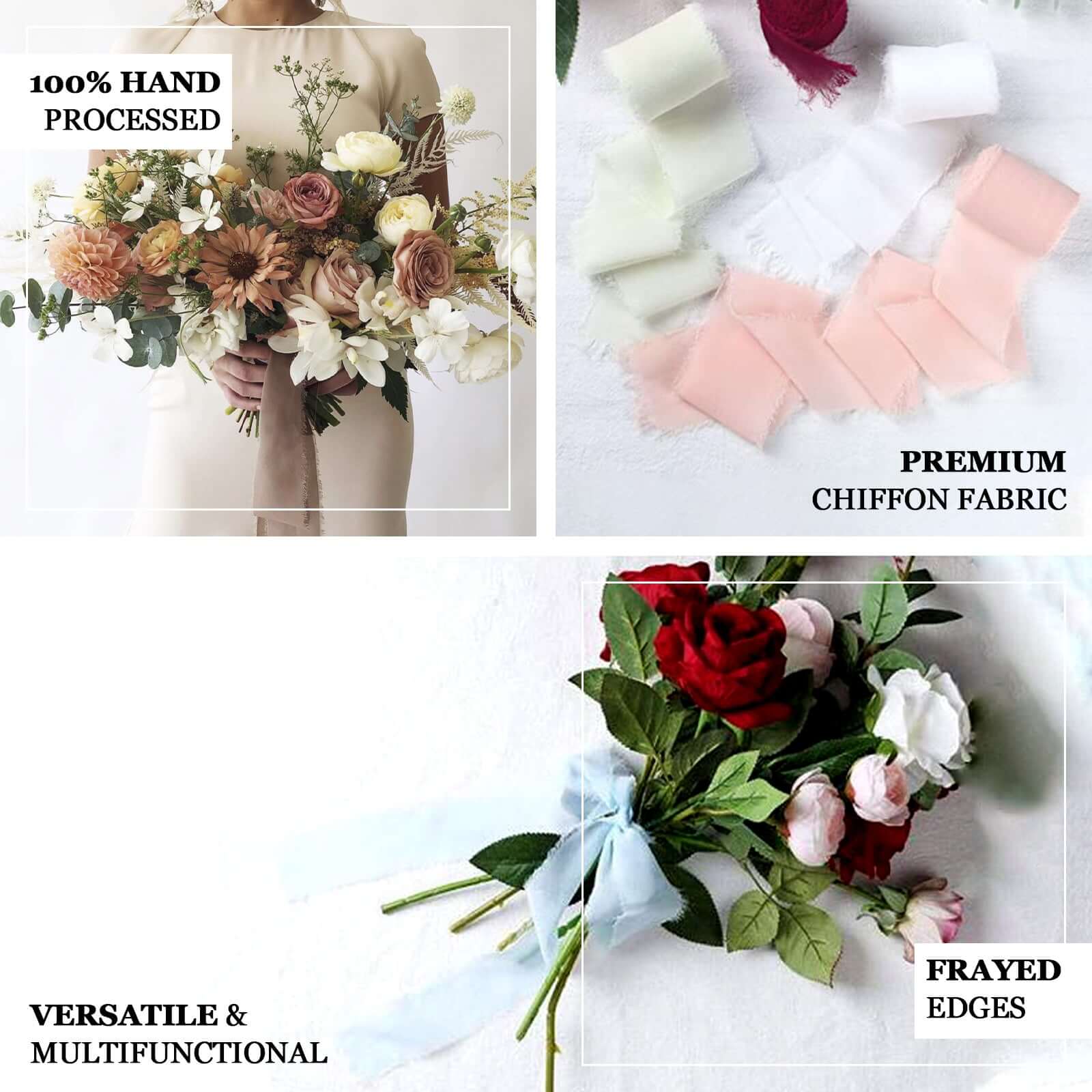 2 Pack Dusty Sage Green Silk-Like Chiffon Linen Ribbon Roll For Bouquets, Wedding Invitations Gift Wrapping 6yd - Image 4
