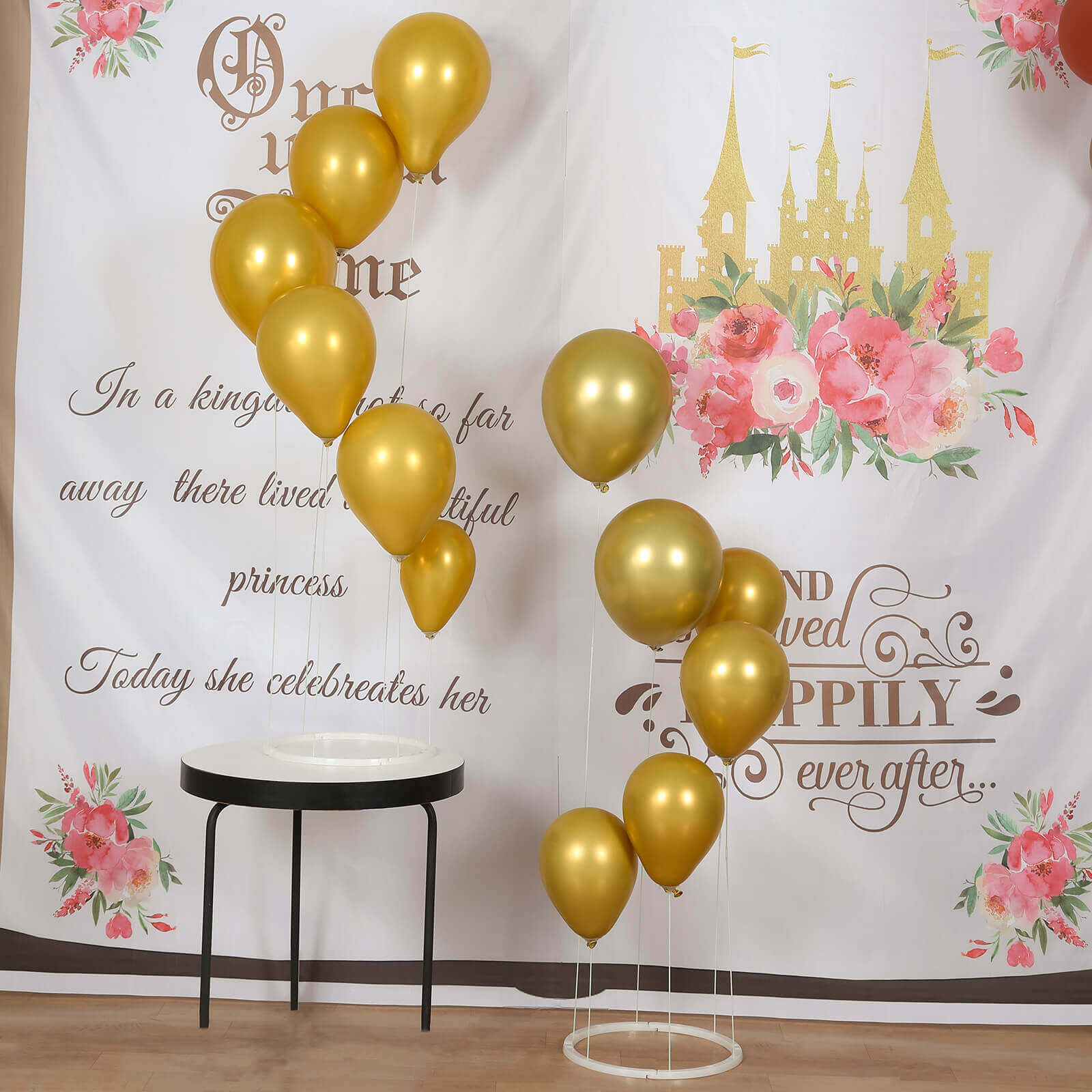 2-Pack Floating Balloon Floor Stand Kit - 3ft Tall, White Spiral Balloon Holder with Round Base for Party Decorations - Image 6