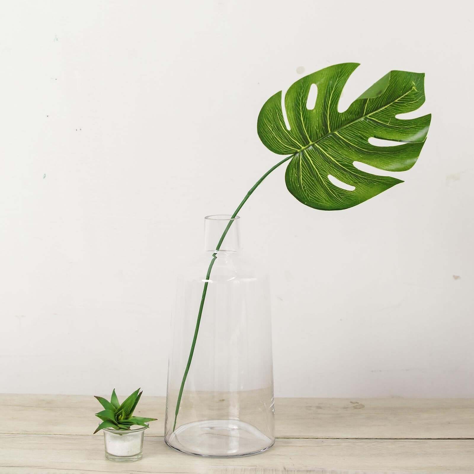 2-Pack Glass Bud Vases Tapered Neck 12" Clear - Decorative Floral Wedding Centerpieces - Image 5
