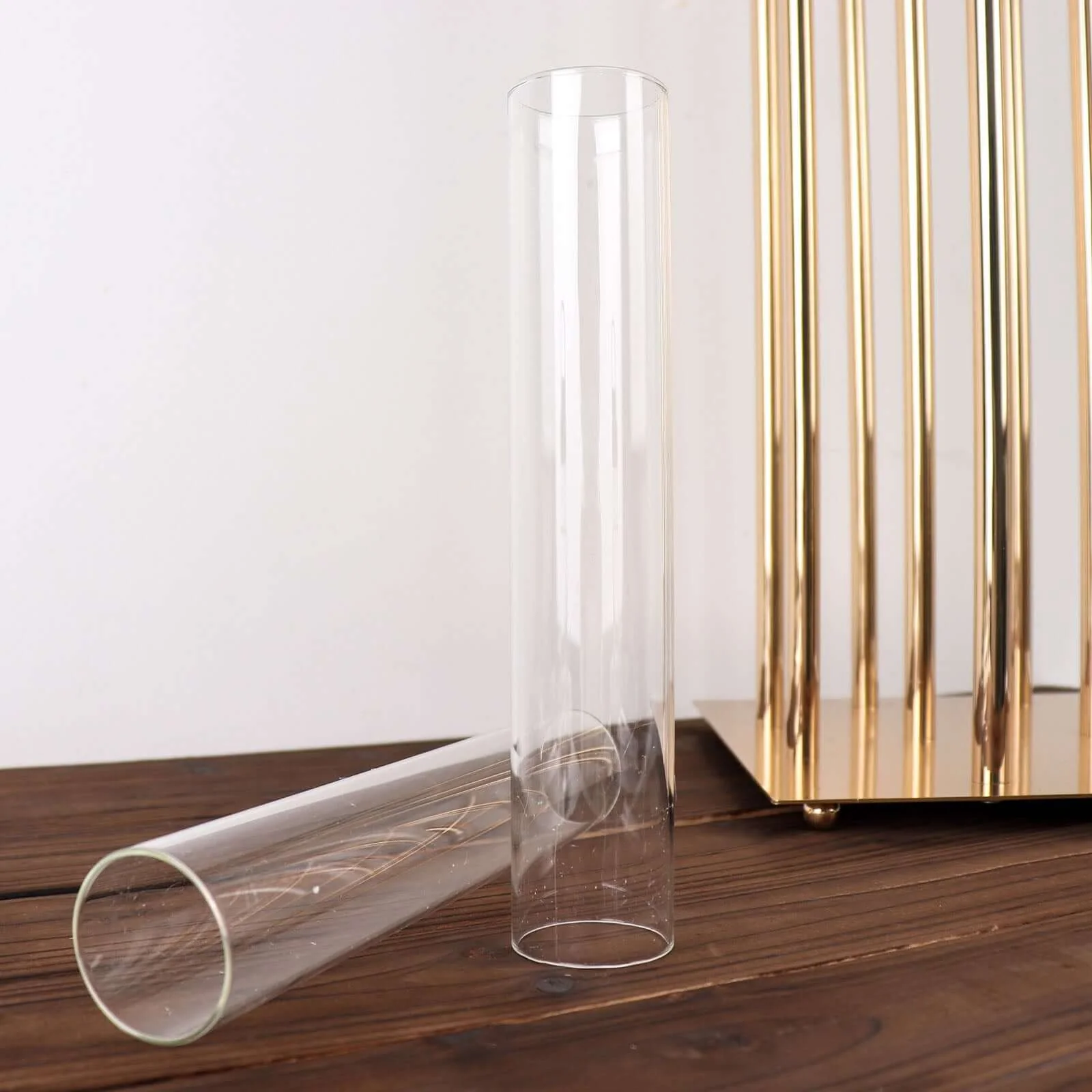2-Pack Glass Candelabra Shades Open End Hurricane Design 10" Clear - Stylish Table Centerpiece for Weddings & Events