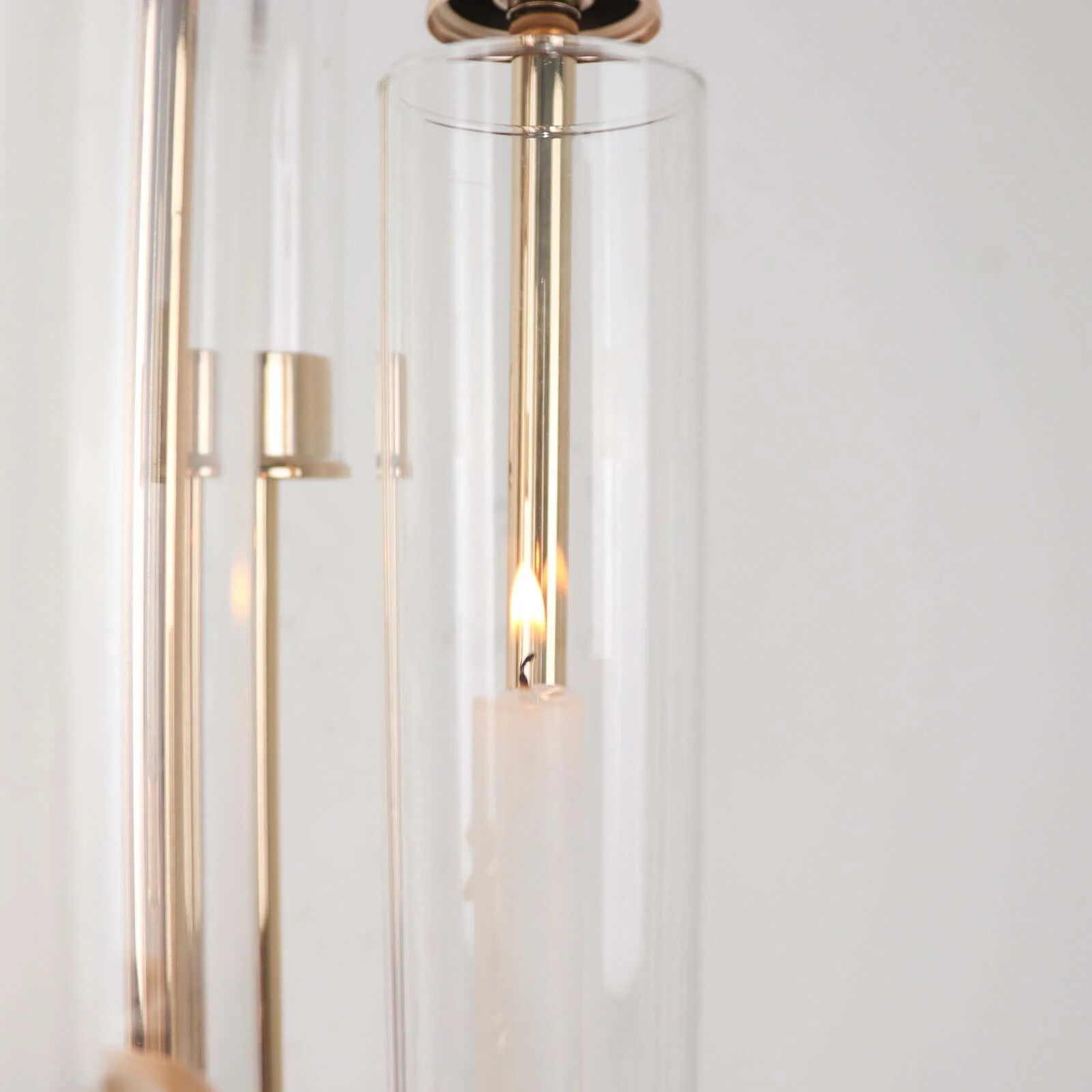 2-Pack Glass Candelabra Shades Open End Hurricane Design 10" Clear - Stylish Table Centerpiece for Weddings & Events - Image 2