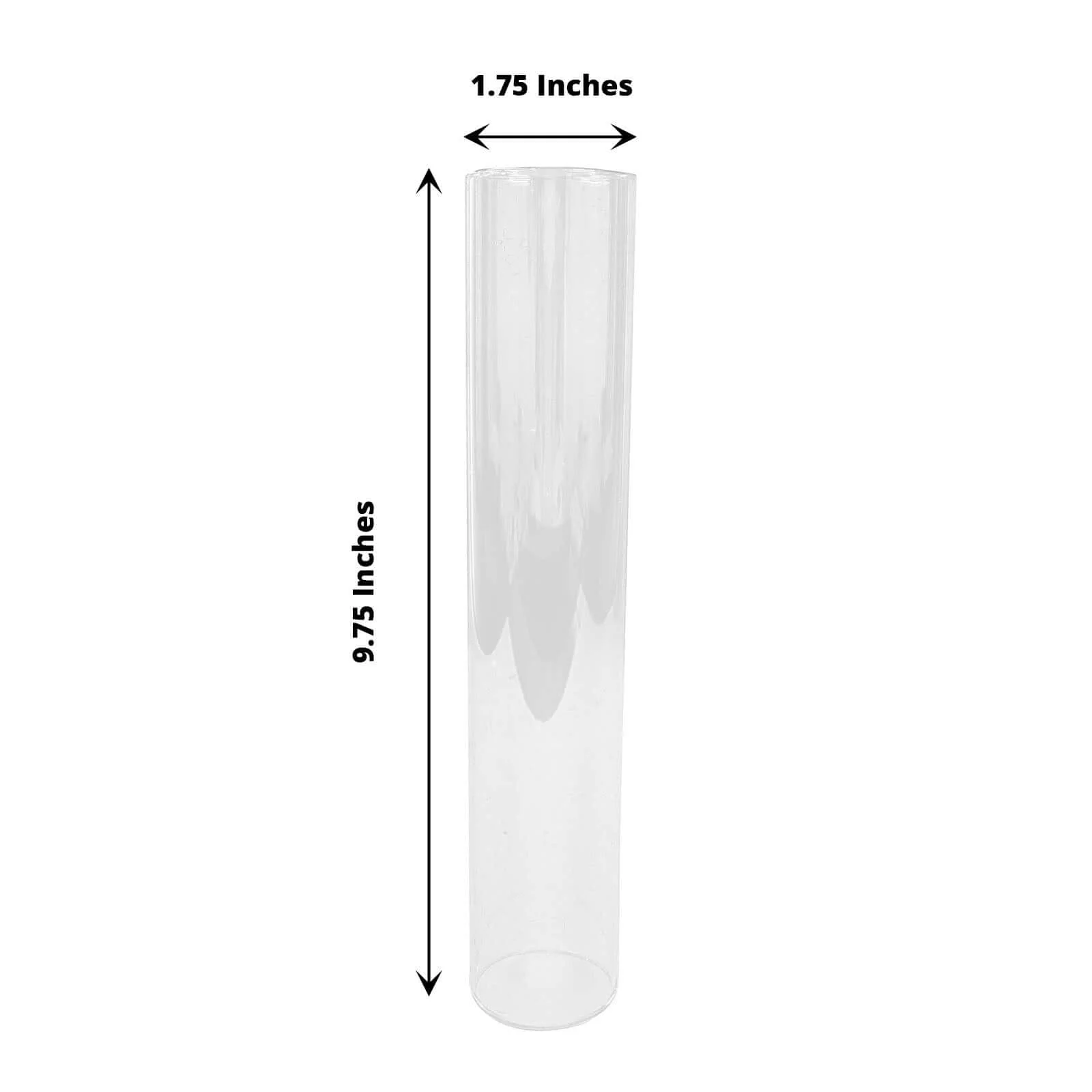 2-Pack Glass Candelabra Shades Open End Hurricane Design 10" Clear - Stylish Table Centerpiece for Weddings & Events - Image 3